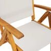 vidaXL Sillas de jard&iacute;n plegables 4 uds madera maciza acacia textileno