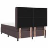 vidaXL Cama Box Spring LED con colch&oacute;n Marr&oacute;n Oscuro 140 x 200 cm tela