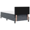 vidaXL Cama Box Spring LED con LED Gris oscuro 100 x 200 cm Terciopelo