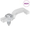 vidaXL Clips de tira LED 12 pcs Transparente 23,8 x 7,3 x 4,3 mm