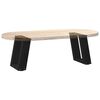 vidaXL Patas para mesa de centro en forma de U (2 unidades), color negro, 30 x (30-31) cm, acero