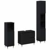 vidaXL Juego de muebles de ba&ntilde;o 3 uds. Roble Negro 30 x 30 x 190 cm