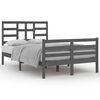 vidaXL Estructura de cama sin colch&oacute;n madera maciza gris 120x200 cm