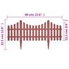 vidaXL Bordes separadores de c&eacute;sped 17 uds 10 m marr&oacute;n