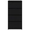 vidaXL Aparador de madera de roble negro 37,5x35x76 cm