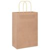 vidaXL Bolsas de papel con asas 250 uds marr&oacute;n 21x11x31 cm