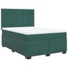 vidaXL Cama box spring con colch&oacute;n terciopelo verde oscuro 160x200 cm