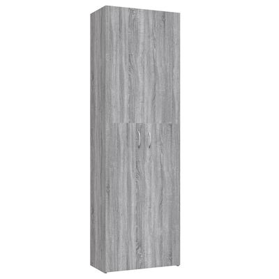 vidaXL Armario de oficina madera contrachapada sonoma gris 60x32x190cm
