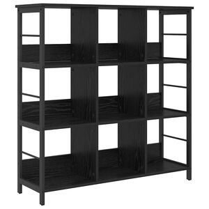 vidaXL Estante de libros 9 niveles 102 x 32 x 104,5 cm Roble Negro