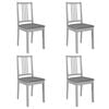 vidaXL Juego de muebles de comedor 5 piezas MDF gris