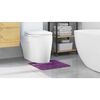 vidaXL Alfombra antideslizante para ba&ntilde;o con corte para inodoro Morado