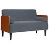 vidaXL Sof&aacute; de dos plazas con cojines cil&iacute;ndricos gris oscuro 110 cm