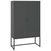 vidaXL Aparador de acero antracita 80x35x135 cm