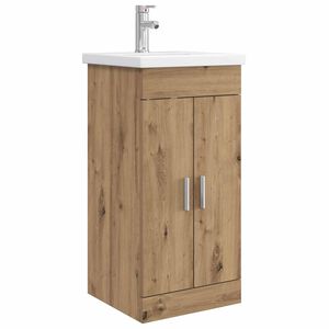 vidaXL Vanidad de ba&ntilde;o con lavabo Roble Artesanal 42 x 40 x 84,5 cm