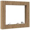 vidaXL Mueble para TV de pared madera contrachapada artesanal 8 piezas
