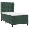 vidaXL Cama box spring con colch&oacute;n terciopelo verde oscuro 80x200 cm