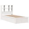 vidaXL Estructura de cama sin colch&oacute;n madera maciza blanca 90x190 cm