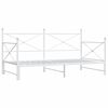 vidaXL Div&aacute;n con nido sin colch&oacute;n blanco 100x190 cm acero