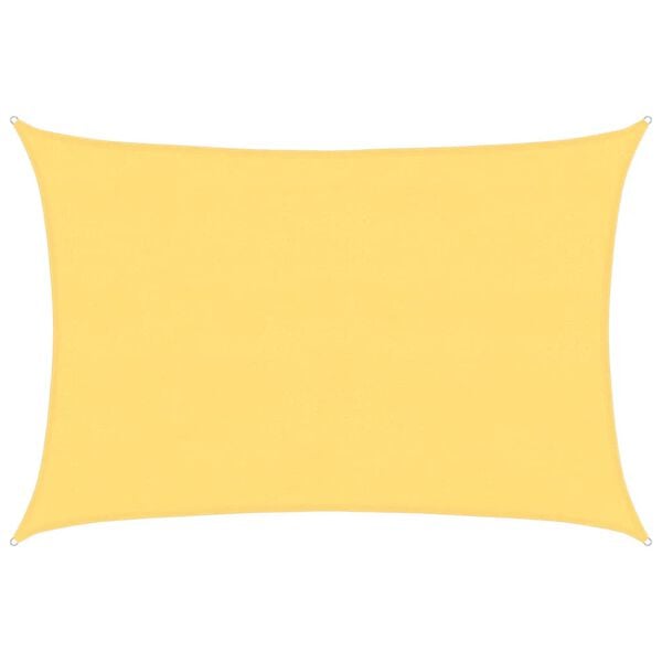 vidaXL Toldo de vela rectangular HDPE 4x6 m beige