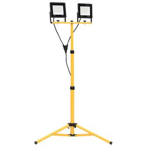 vidaXL Foco LED con trípode 2x50 W blanco frío