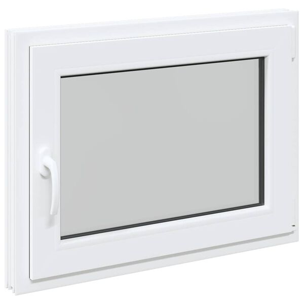 vidaXL Ventana de s&oacute;tano "RISOR" 80x50 cm oscilobatiente DIN derecha blanca