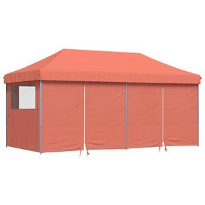 vidaXL Tienda de fiesta plegable Pop-Up 4 paredes laterales terracota