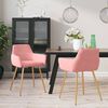 vidaXL Sillas de comedor 2 unidades terciopelo rosa