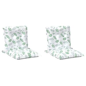 vidaXL Coj&iacute;n de exterior 2 pcs Patr&oacute;n de Hoja Fina 100 x 50 x 7 cm