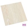 vidaXL Tableros de Suelo 55 pcs Beige 5,11 m&sup2; PVC