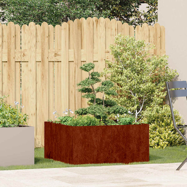 vidaXL Jardinera oxidada 80x80x40 cm acero corten