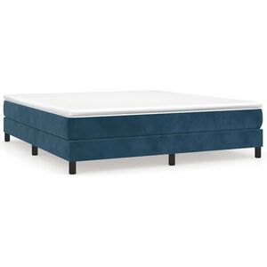 vidaXL Estructura de cama con somier terciopelo azul oscuro 180x200cm