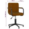 vidaXL Sillas de comedor giratorias 4 uds terciopelo marr&oacute;n