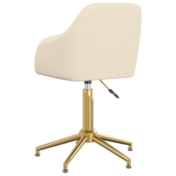 vidaXL Sillas de comedor giratorias 6 unidades terciopelo crema