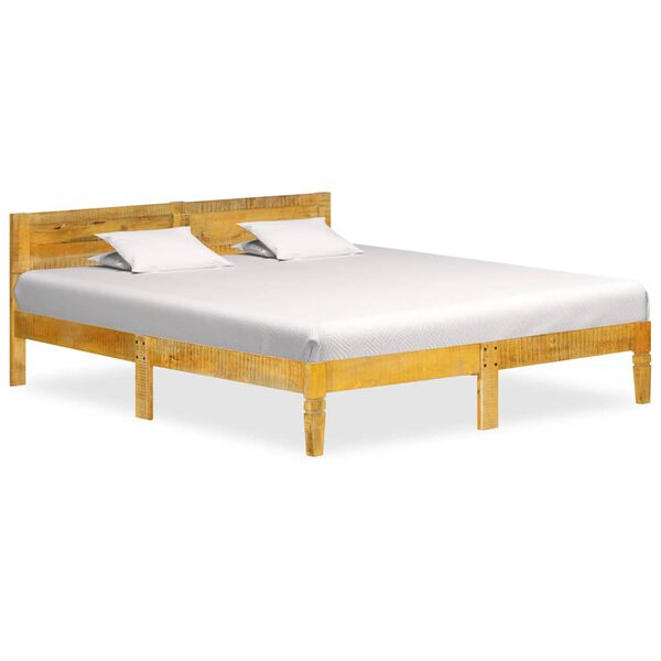 vidaXL Estructura de cama sin colch&oacute;n madera maciza de mango 180 cm