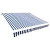 vidaXL Tela de repuesto para toldo azul y blanco 3,5x2,5 m poli&eacute;ster