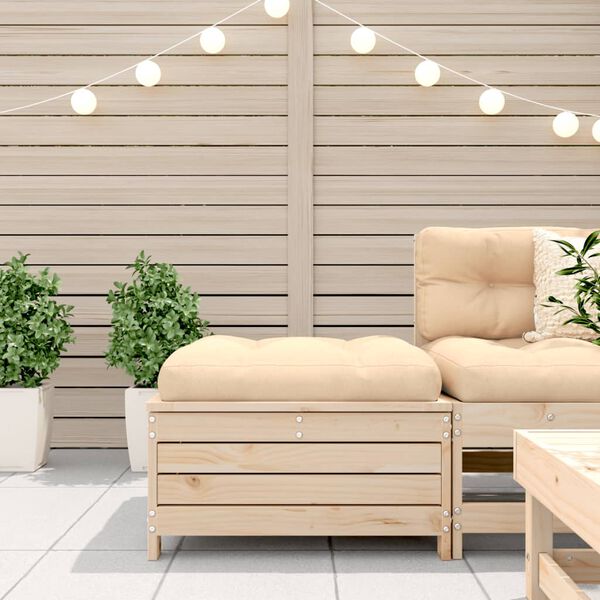 vidaXL Taburete de jard&iacute;n madera maciza de pino 62x63,5x32 cm