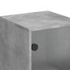 vidaXL Aparador con puertas de vidrio gris hormig&oacute;n 35x37x120 cm