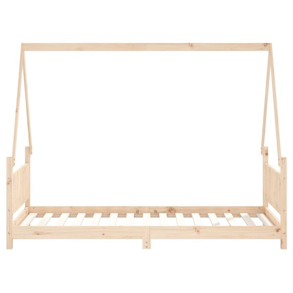 vidaXL Estructura de cama infantil madera maciza de pino 90x190 cm
