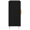 vidaXL Aparador Roble Negro 90 x 34 x 80 cm Madera de ingenier&iacute;a