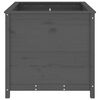 vidaXL Jardinera madera maciza de pino gris 82,5x82,5x78 cm