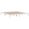 vidaXL Cama con estantería sin colchón madera maciza blanca 180x200 cm