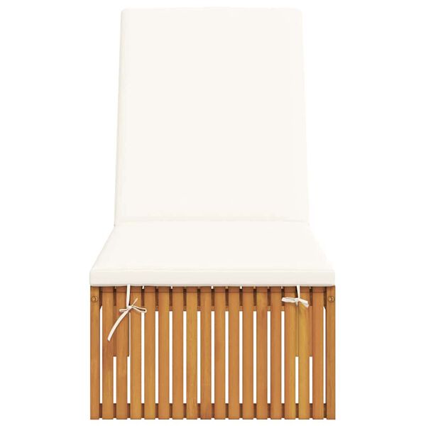 vidaXL Tumbona Marrón 200 x 55 x 94cm Madera maciza de Acacia