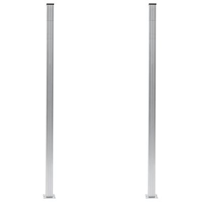 vidaXL Postes de valla 2 unidades aluminio 185 cm
