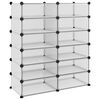 vidaXL Zapatero PP transparente 94,5x36,5x106 cm
