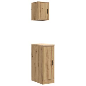 vidaXL Armarios 2 uds para garaje madera ingenier&iacute;a artesanal roble