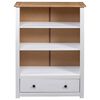 vidaXL Librer&iacute;a de madera maciza pino estilo Panam&aacute; blanco 80x35x110 cm