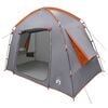 vidaXL Tienda Caba&ntilde;a Gris y naranja 210 x 210 x 138 cm Poli&eacute;ster