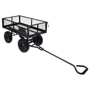 vidaXL Carrito de mano de jard&iacute;n negro 250 kg