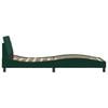 vidaXL Estructura de cama Dover terciopelo verde oscuro 90x190cm