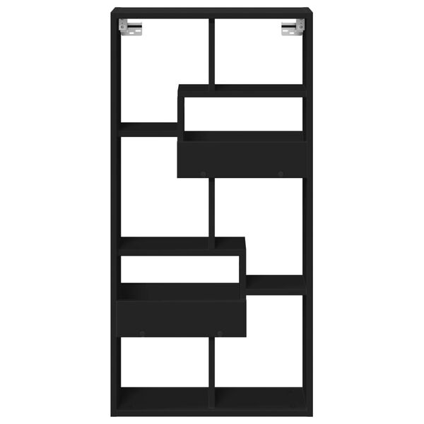 vidaXL Armario de pared madera de ingenier&iacute;a negro 50x15x100 cm